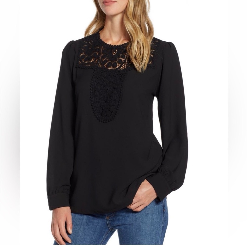 Halogen Black Lace Women's Top